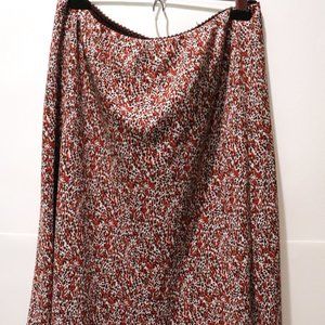 Max Studio Printed Midi Skirt